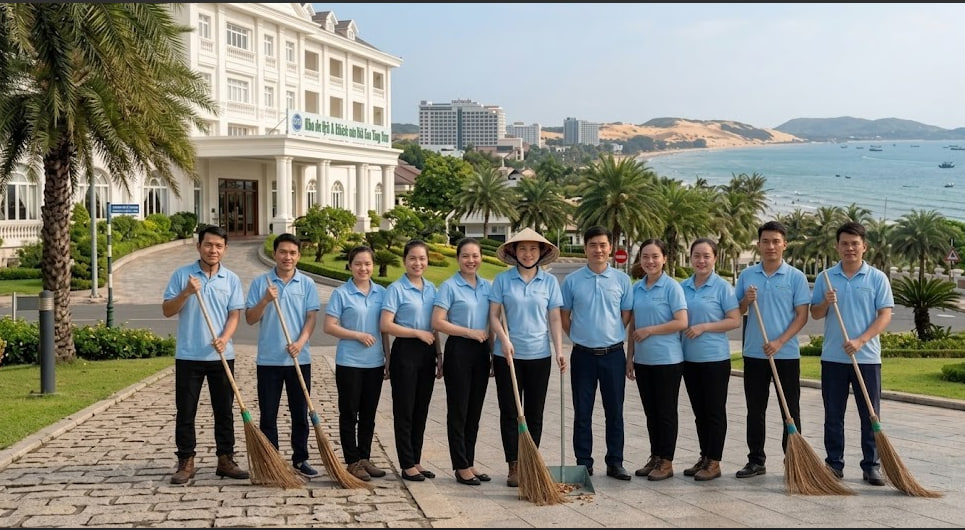 Đội ngũ nhân viên Thế Giới Sạch tại Vũng Tàu