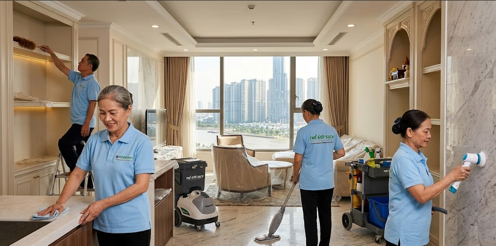 Vệ sinh căn hộ Vinhomes Central Park Bình Thạnh