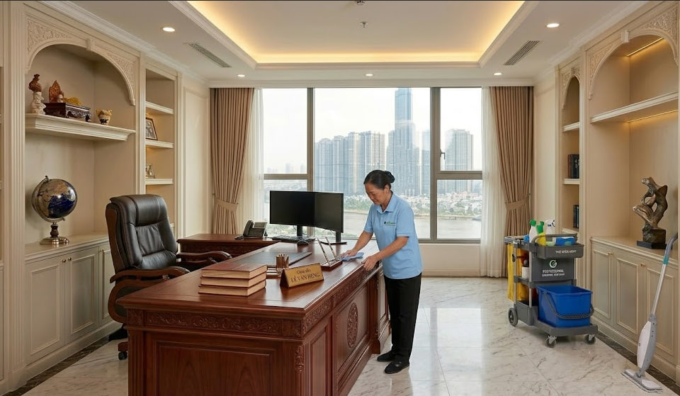 Vệ sinh văn phòng khu Phan Xích Long